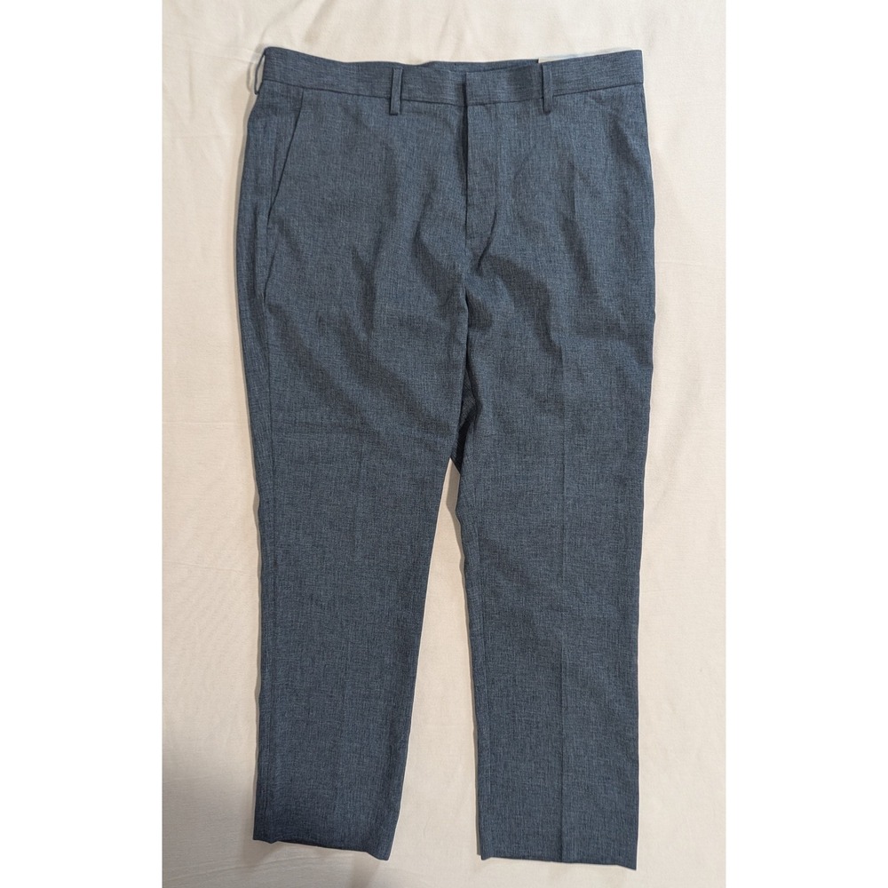 Perry Ellis Portfolio Travel Luxe Slim Fit Dress Pants Mens 36x30 Blue NWT